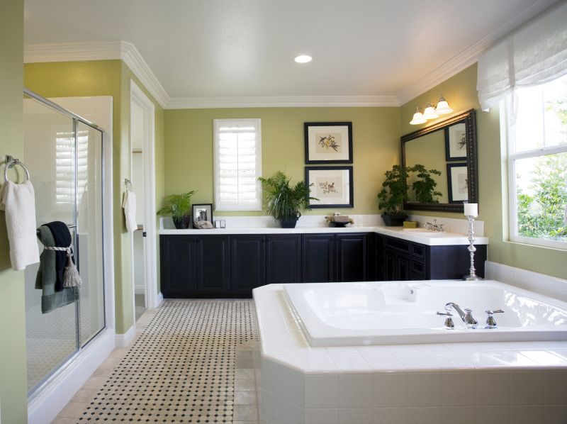 Spacious Master Bathroom with Bathtub and Shower